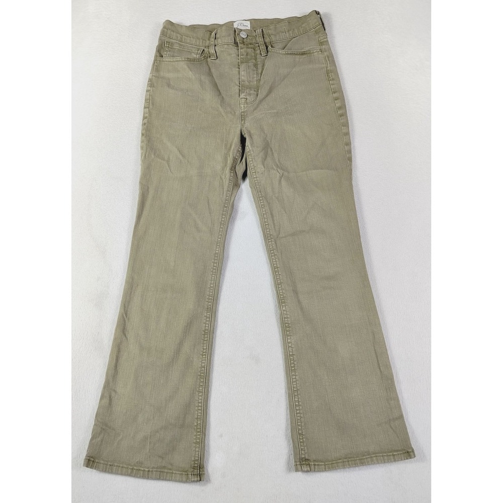 J. Crew Jeans Womens‎ 27 Green Billie Demi Boot Crop Mid Rise Stretch Minimalist